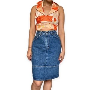Vintage 80s Levi’s 573 Denim Skirt with Zipper